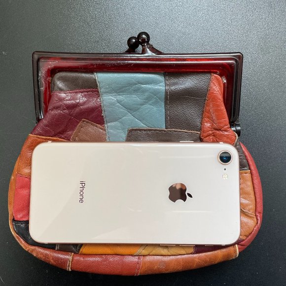 Vintage Leather Patchwork Leather Clutch Purse - Picture 16 of 16